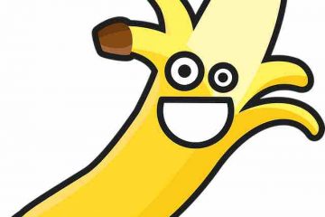 An animated and half peeled banana laughing depicting humor.