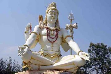 Hindu Lord Shiva meditating.