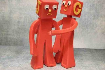 Two box characters where one is consoling the other depicting true friendship and bond.