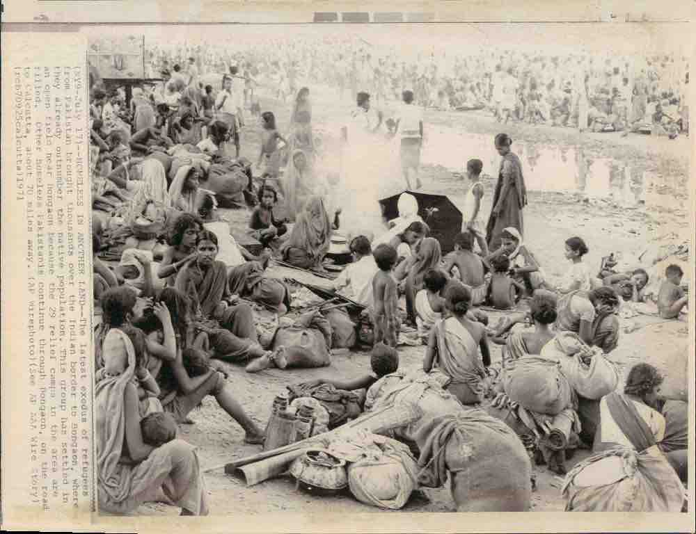 Scene of refugees from East Pakistan in Relief Camps