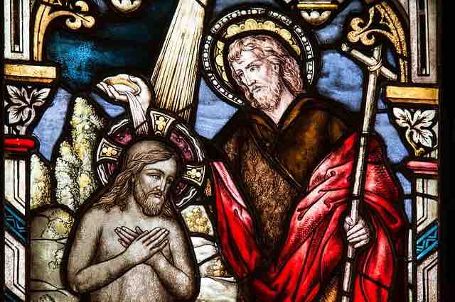 Jesus' baptism by John the Baptist