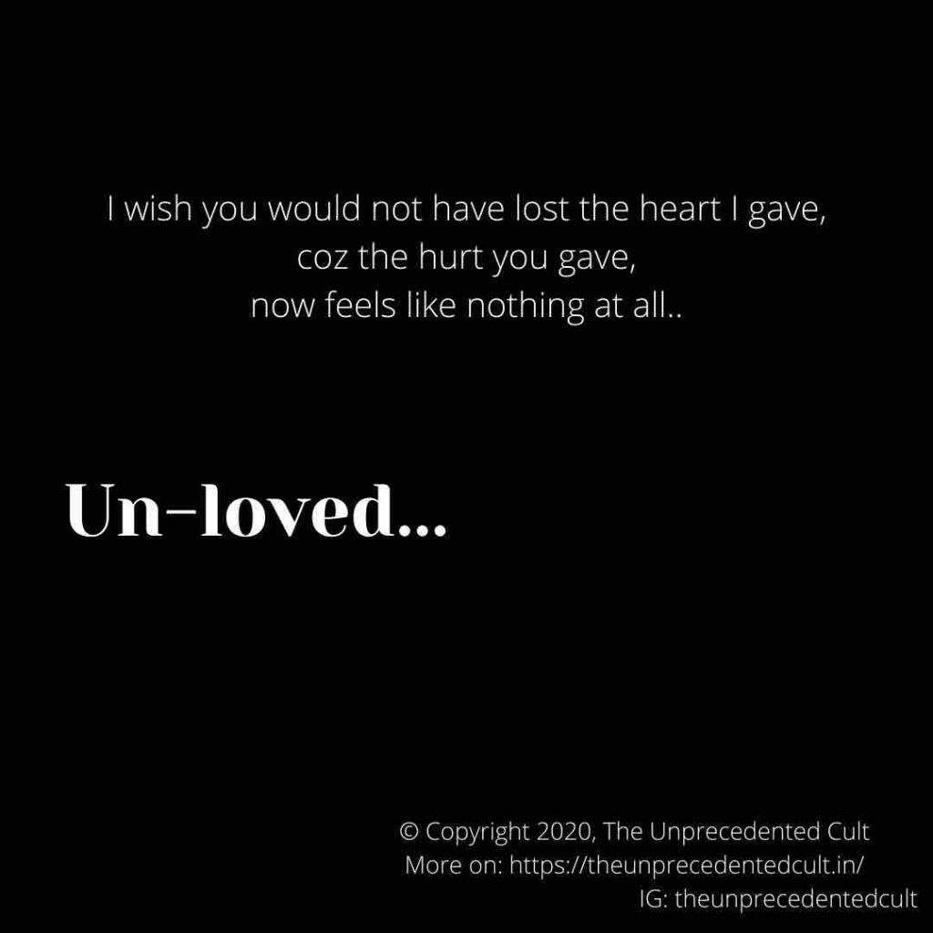 sad unloved quotes