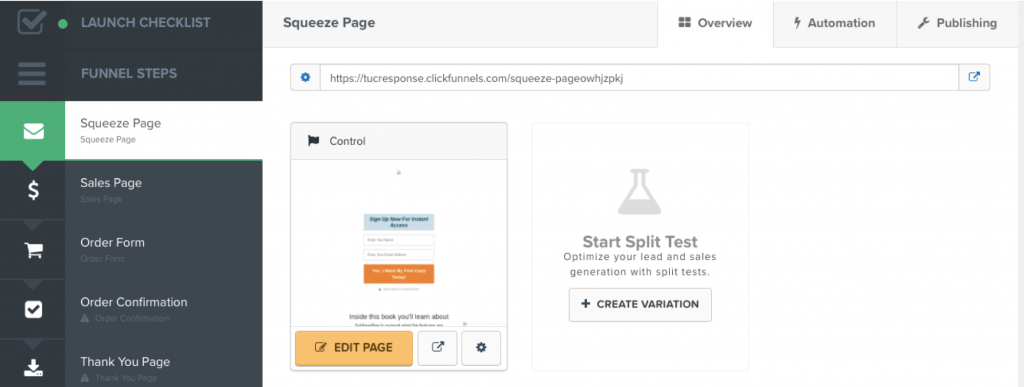 Sell Your Product Squeeze Page Template Example