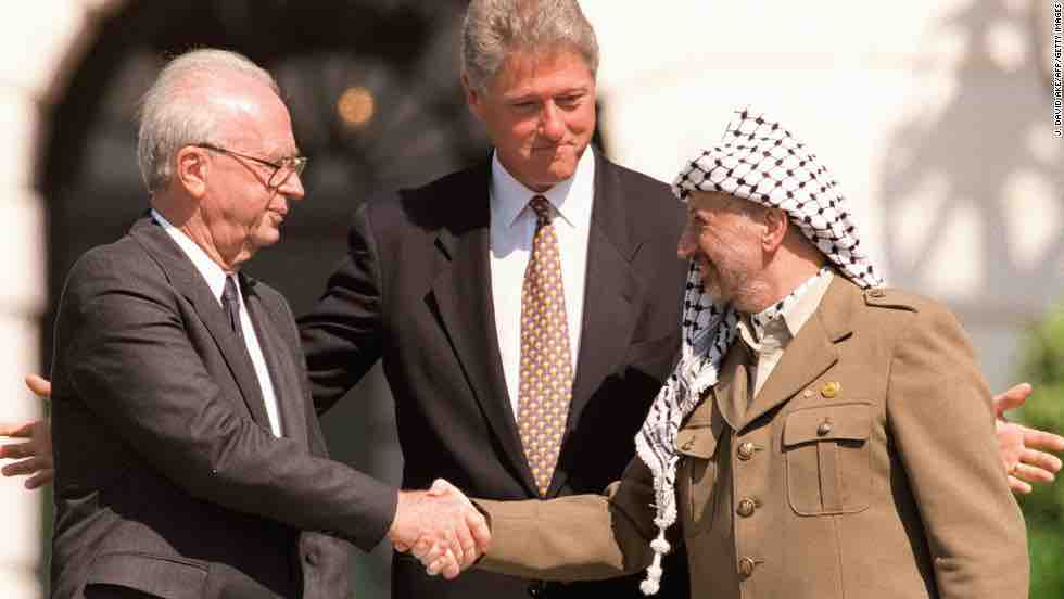 Oslo Accord 1 agreement meeting Between the U.S., Israel, and Palestine for ending Israel Palestine Conflict