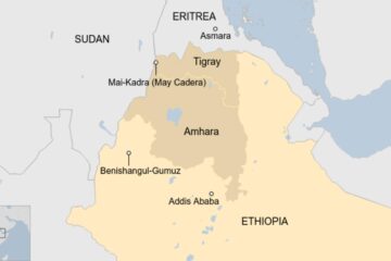 Civil War in Ethiopia: Tigray's map