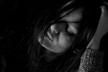 Girl in depression showcasing misery