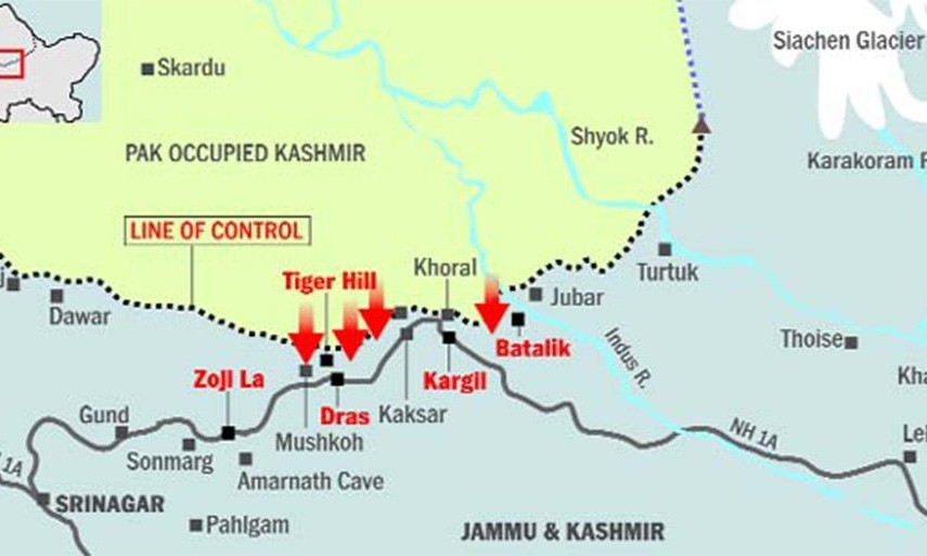 Kargil and surrounding regions during the Kargil war
